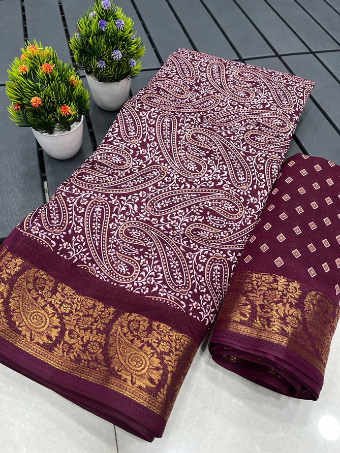 Soft Flower Tussar Silk Printed Non Catalog Sarees